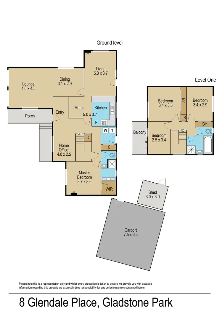 Floorplan of Homely house listing, 8 Glendale Place, Gladstone Park VIC 3043