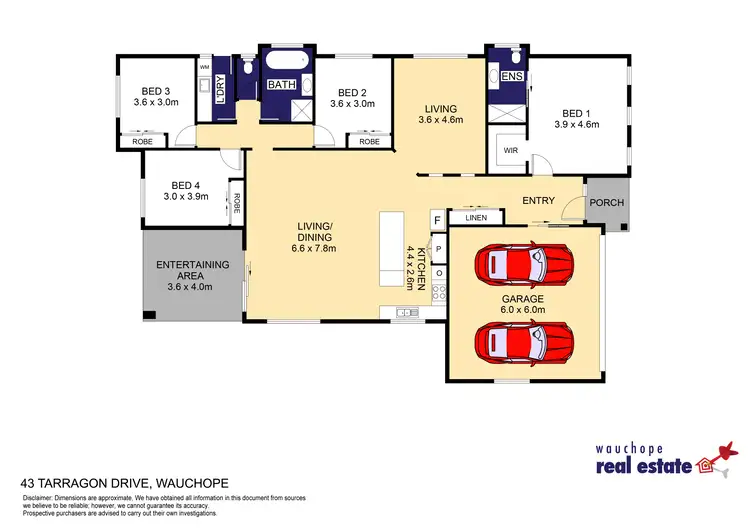 Floorplan of Homely house listing, 43 Tarragon Drive, Wauchope NSW 2446