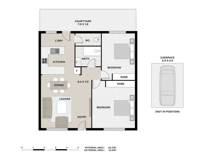 Floorplan of Homely unit listing, 3/13 Cowley Street, West End QLD 4810