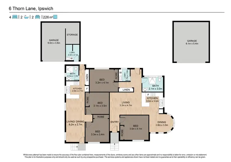 Floorplan of Homely semi-detached listing, Units 1 & 2 / 6 Thorn Lane, Ipswich QLD 4305