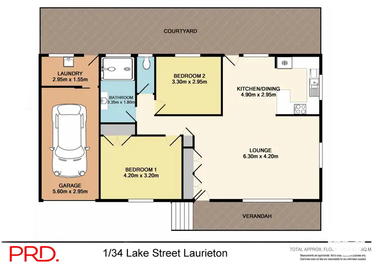 Floorplan of Homely villa listing, 1/34 Lake Street, Laurieton NSW 2443