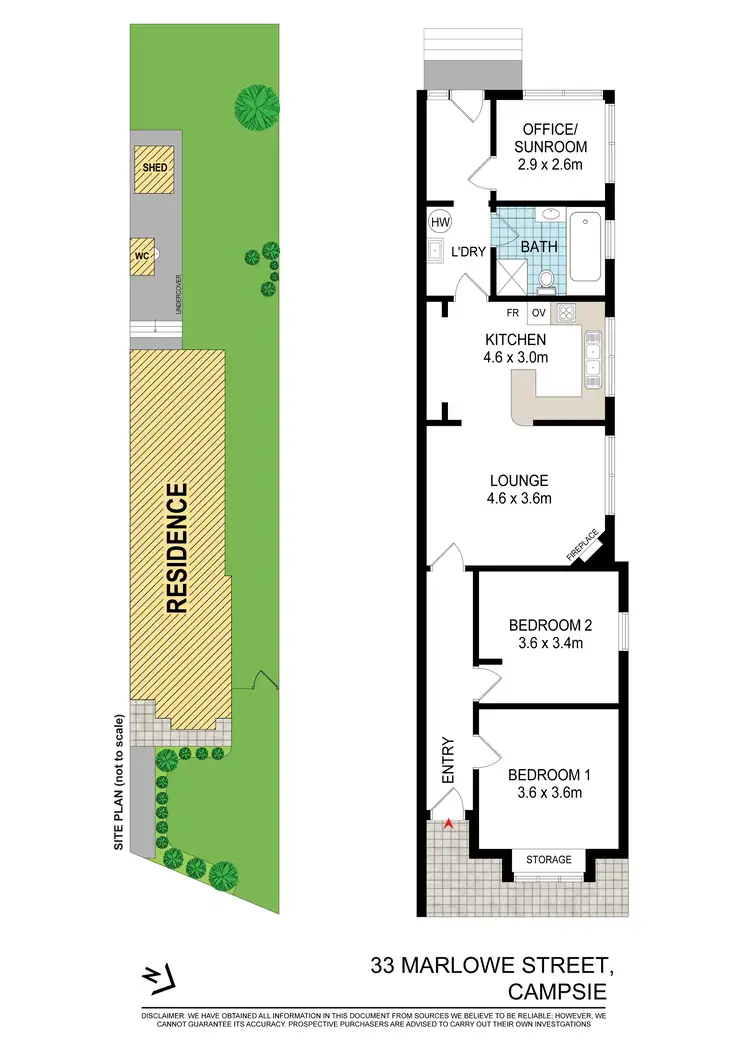 Floorplan of Homely house listing, 33 Marlowe Street, Campsie NSW 2194