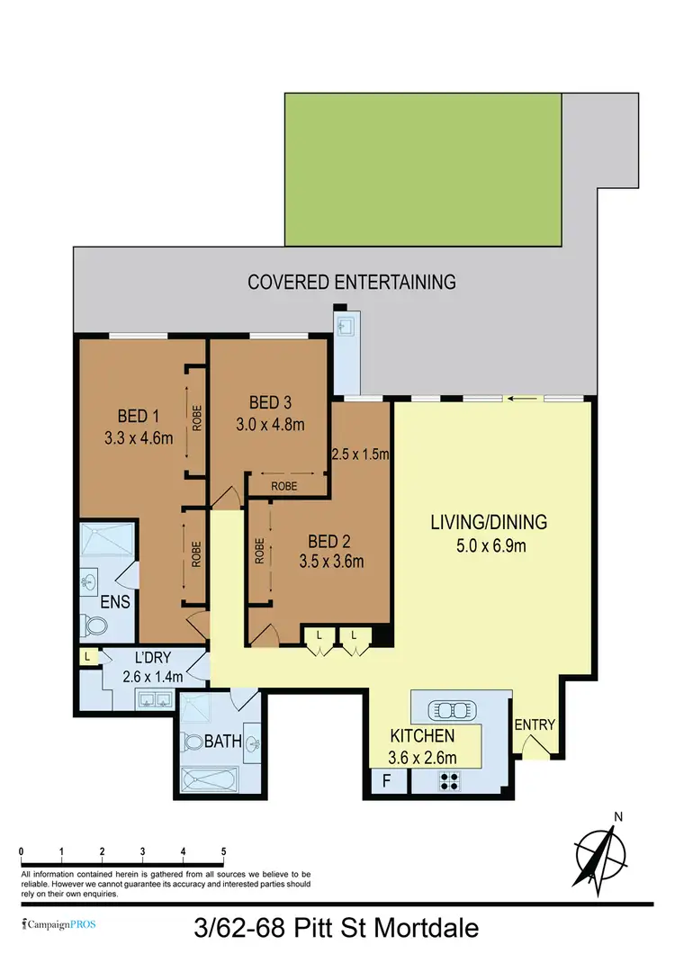 Floorplan of Homely apartment listing, 3/62-68 Pitt Street, Mortdale NSW 2223