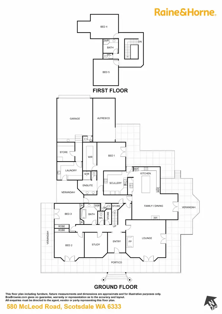 Floorplan of Homely rural property listing, 580 McLeod Road, Denmark WA 6333