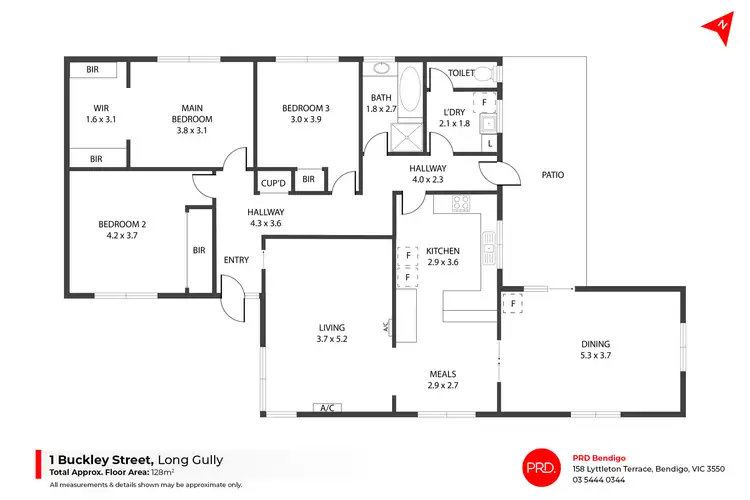 Floorplan of Homely house listing, 1 Buckley Street, Long Gully VIC 3550