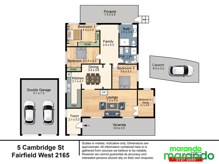 Floorplan of Homely house listing, 5 Cambridge Street, Fairfield West NSW 2165
