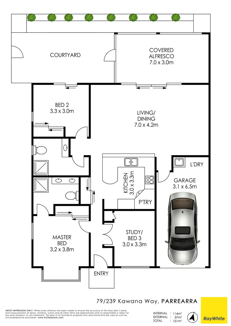 Floorplan of Homely unit listing, 79/239 Kawana Way, Kawana Island QLD 4575
