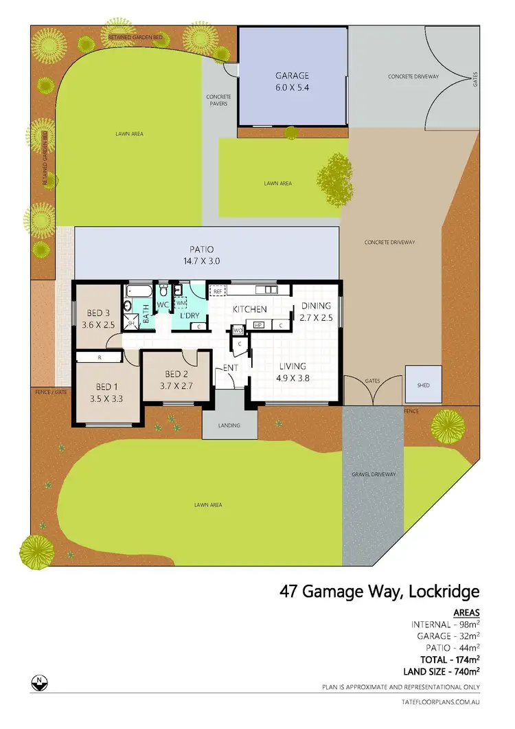 Floorplan of Homely house listing, 47 Gamage Way, Lockridge WA 6054