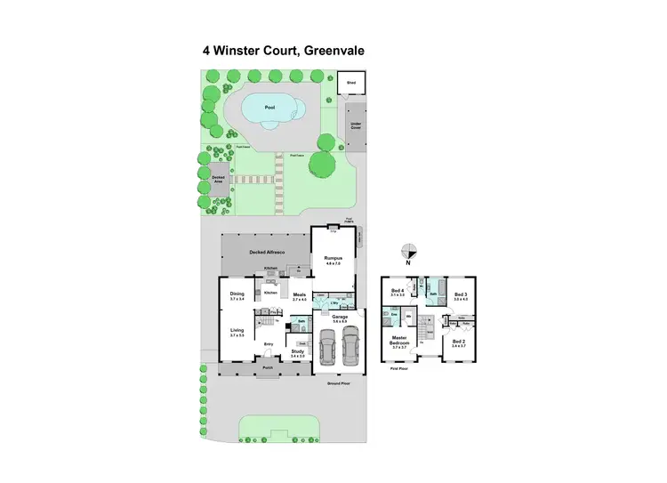 Floorplan of Homely house listing, 4 Winster Court, Greenvale VIC 3059