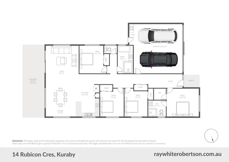 Floorplan of Homely house listing, 14 Rubicon Crescent, Kuraby QLD 4112