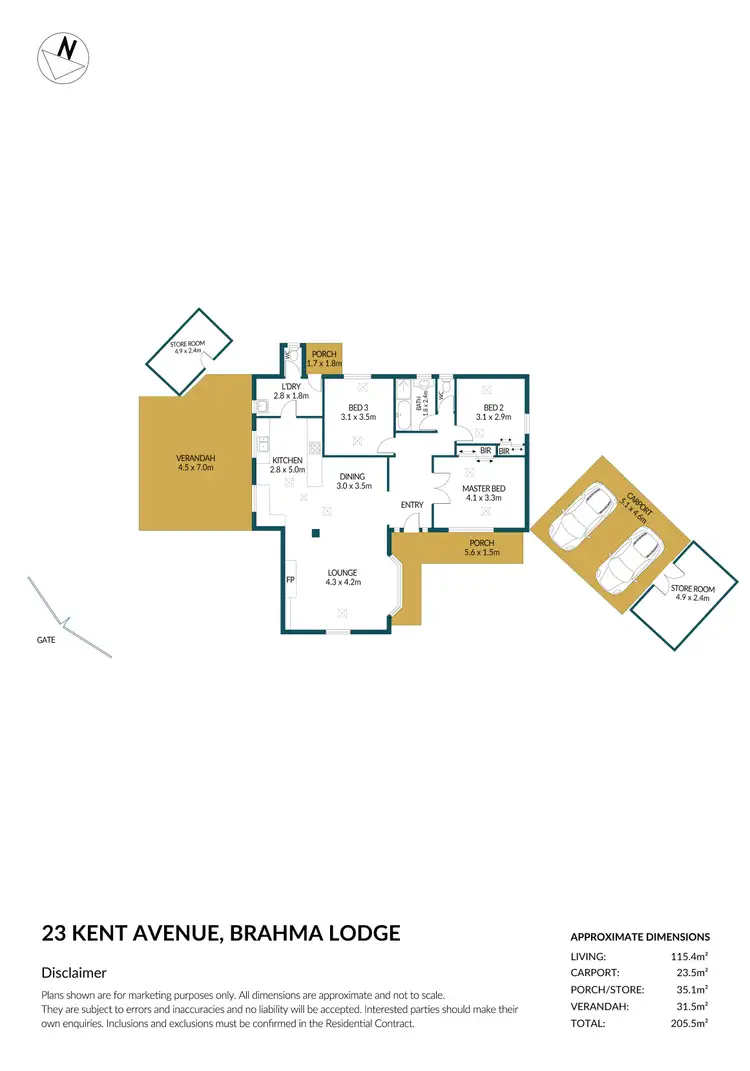 Floorplan of Homely house listing, 23 Kent Avenue, Brahma Lodge SA 5109