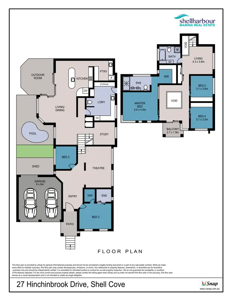 Floorplan of Homely house listing, 27 Hinchinbrook Drive, Shell Cove NSW 2529