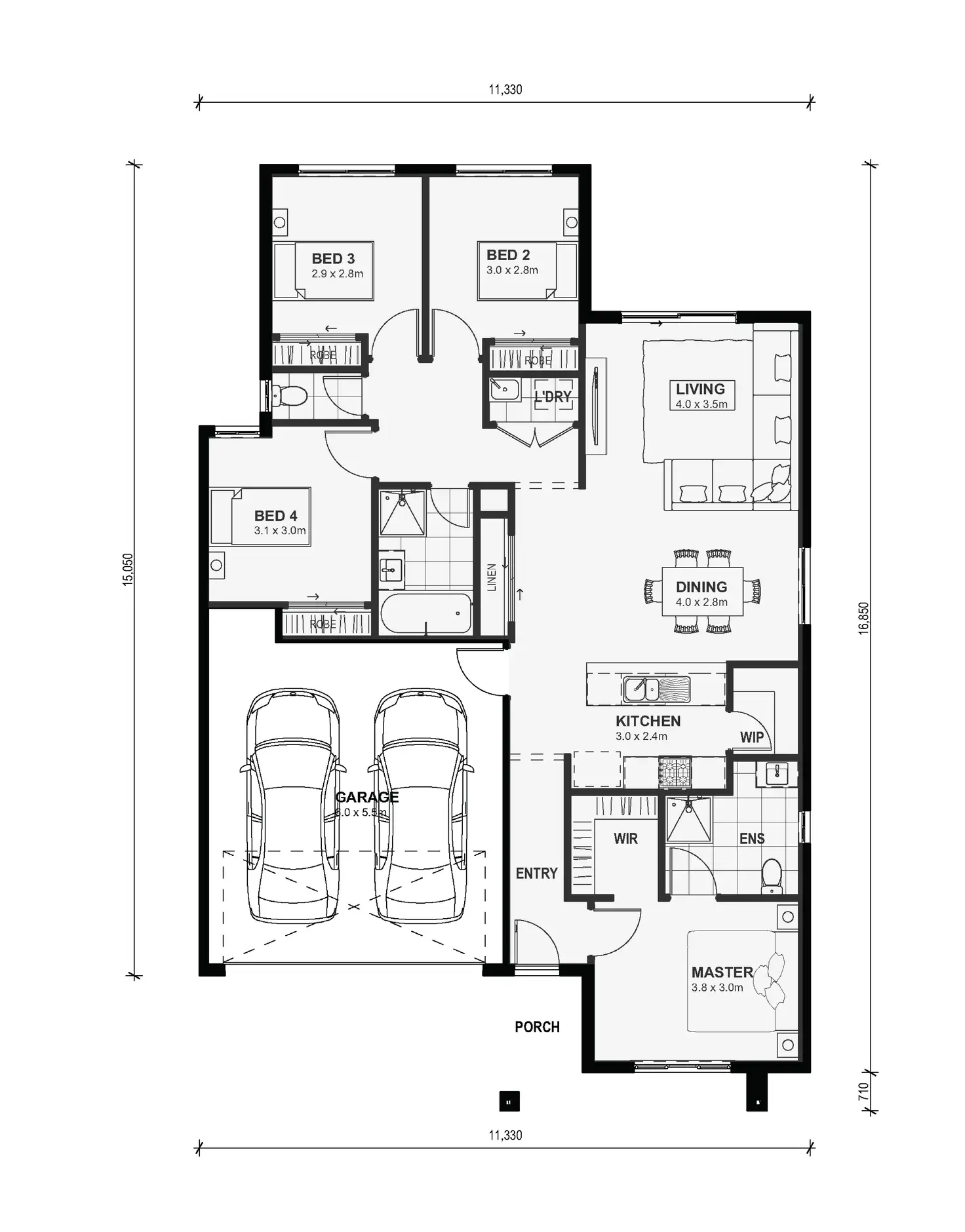 Floorplan of Homely house listing, LOT 140 CAMUS RD ( LYRA ESTATE ), Beveridge VIC 3753