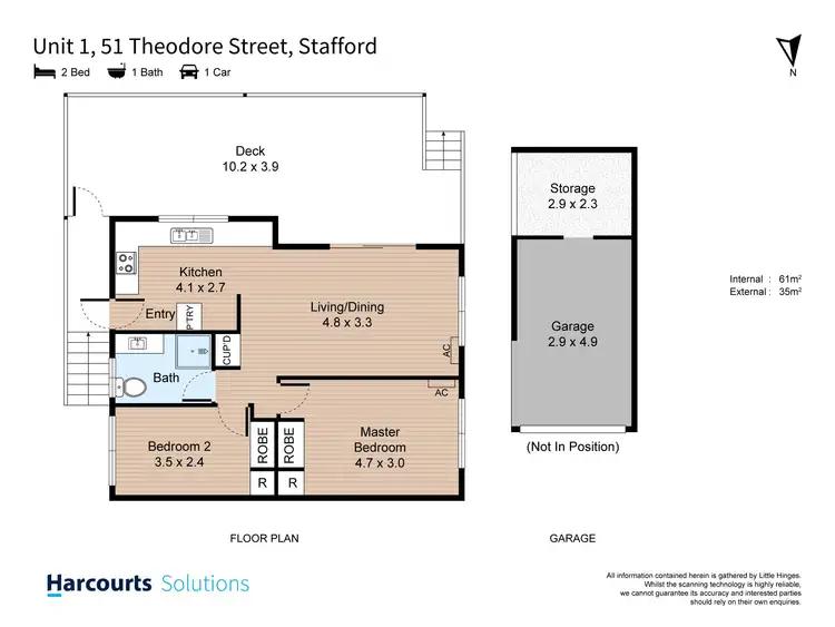 Floorplan of Homely unit listing, 1/51 Theodore Street, Stafford QLD 4053