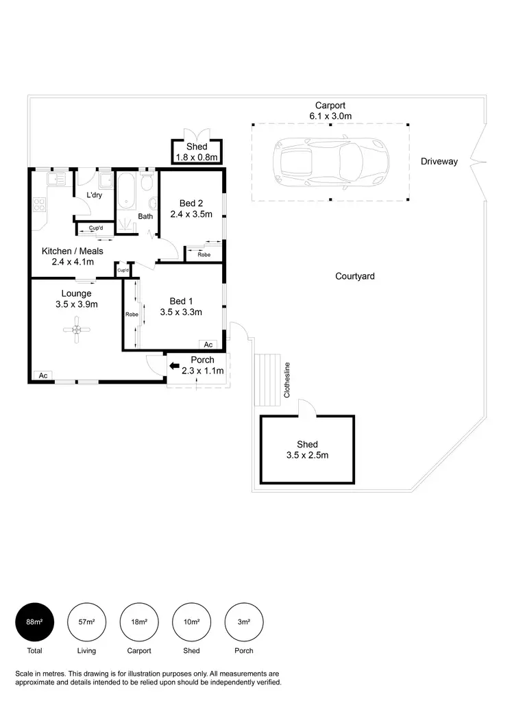 Floorplan of Homely house listing, 1/15 Clansman Avenue, Windsor Gardens SA 5087