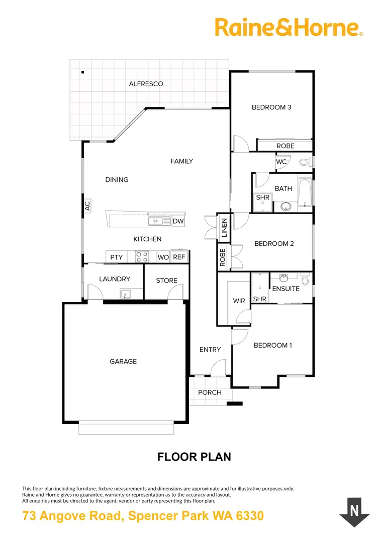 Floorplan of Homely house listing, 73 Angove Road, Spencer Park WA 6330