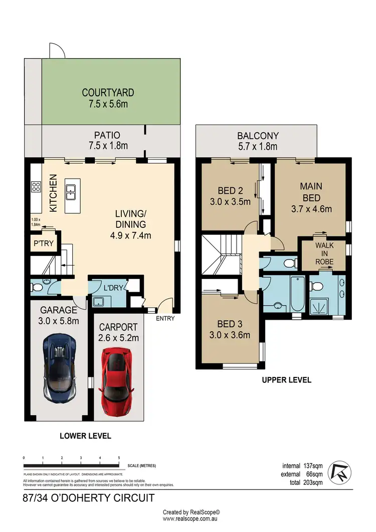 Floorplan of Homely townhouse listing, 87/34 O'Doherty Circuit, Nudgee QLD 4014