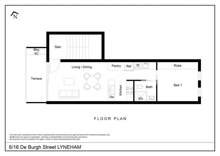 Floorplan of Homely apartment listing, 6/16 De Burgh Street, Lyneham ACT 2602