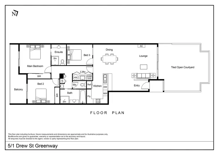Floorplan of Homely apartment listing, 5/1 Drew Street, Greenway ACT 2900