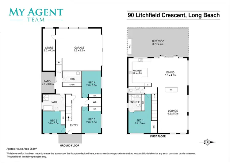 Floorplan of Homely house listing, 90 Litchfield Crescent, Long Beach NSW 2536