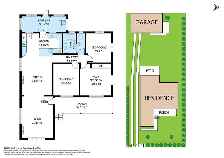 Floorplan of Homely house listing, 18 Orchid Street, Cranbrook QLD 4814