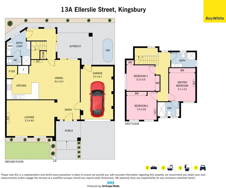 Floorplan of Homely house listing, 13A Ellerslie Street, Kingsbury VIC 3083