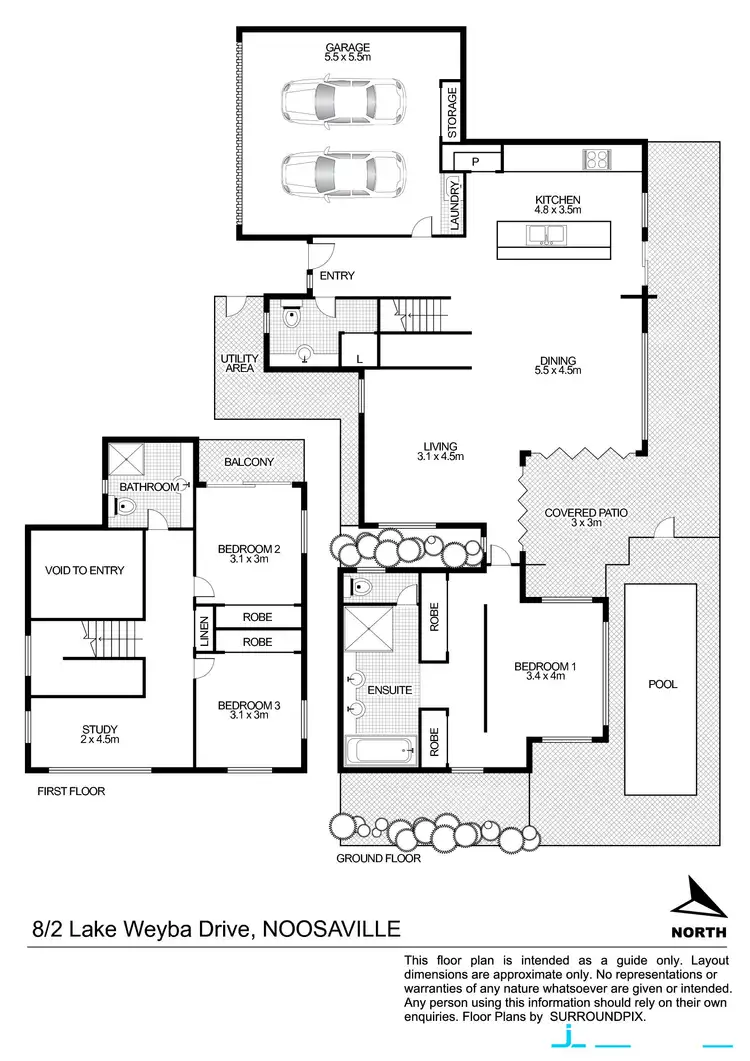 Floorplan of Homely townhouse listing, 8/2 Lake Weyba Drive, Noosaville QLD 4566