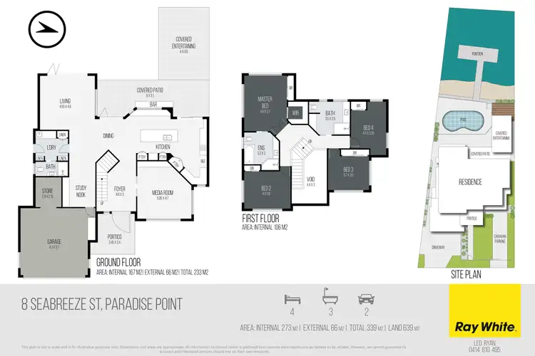 Floorplan of Homely house listing, 8 Seabreeze Street, Paradise Point QLD 4216