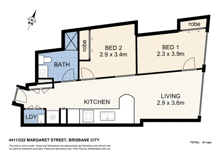 Floorplan of Homely apartment listing, 4411/222 Margaret Street, Brisbane City QLD 4000