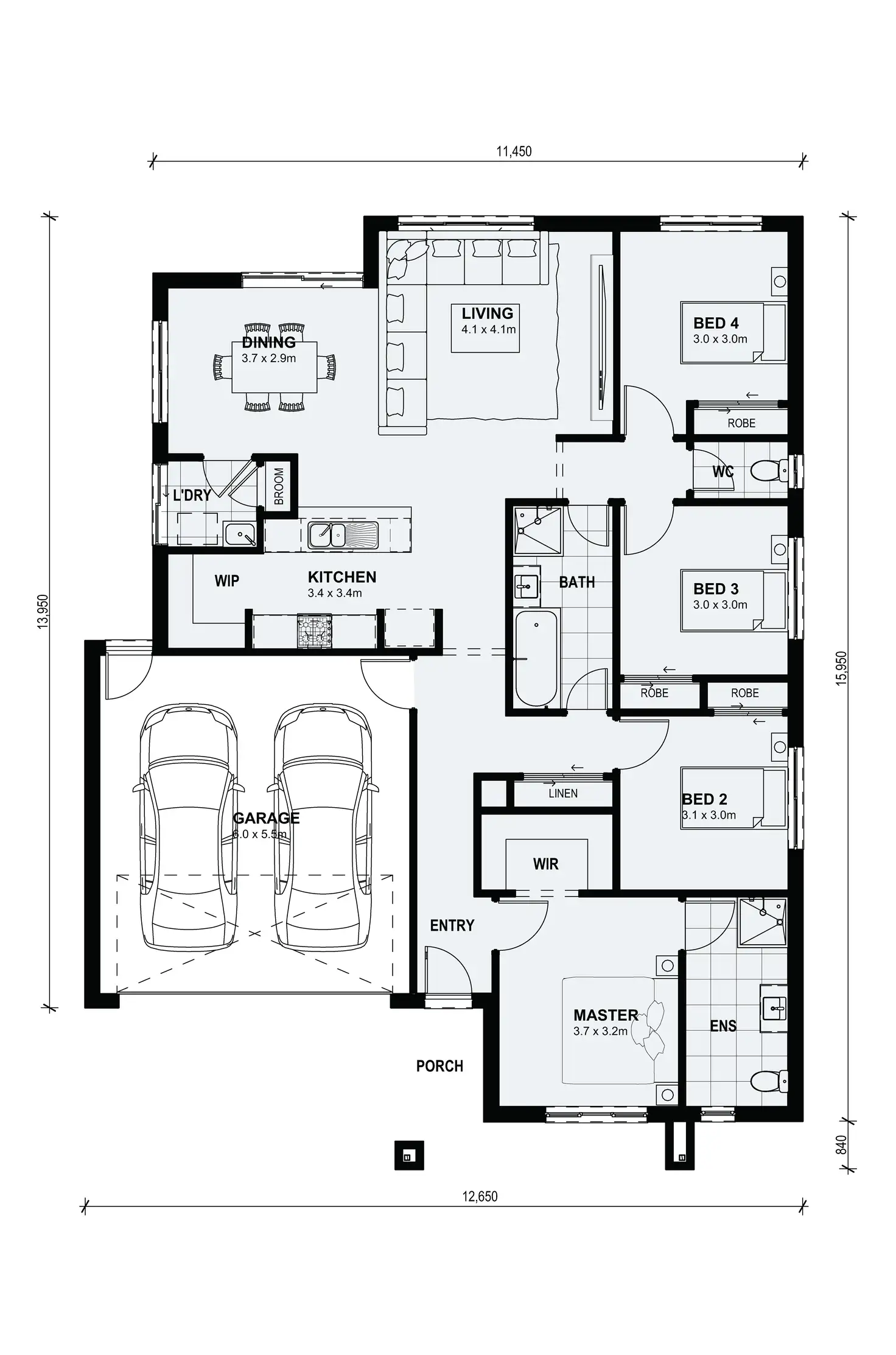 Floorplan of Homely house listing, UNIT 6110 KNABSTRUPPER ST (WOODLEA), Aintree VIC 3336