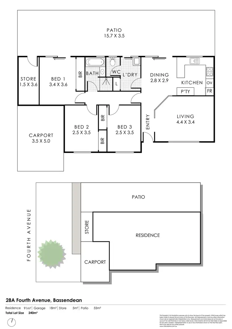 Floorplan of Homely house listing, 28A Fourth Avenue, Bassendean WA 6054