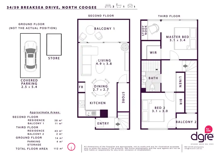 Floorplan of Homely unit listing, 34/59 Breaksea Drive, North Coogee WA 6163