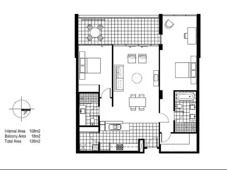 Floorplan of Homely apartment listing, 1302/2 Oldfield Street, Burswood WA 6100