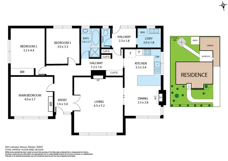 Floorplan of Homely house listing, 401 Latrobe Street, Redan VIC 3350