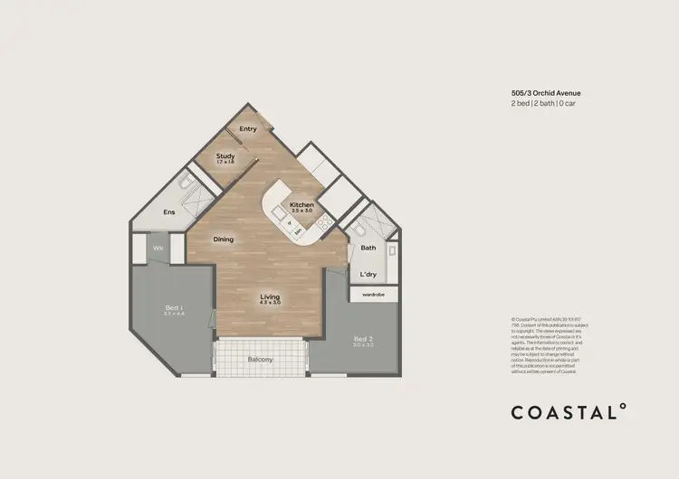 Floorplan of Homely apartment listing, 505/3 Orchid Avenue, Surfers Paradise QLD 4217