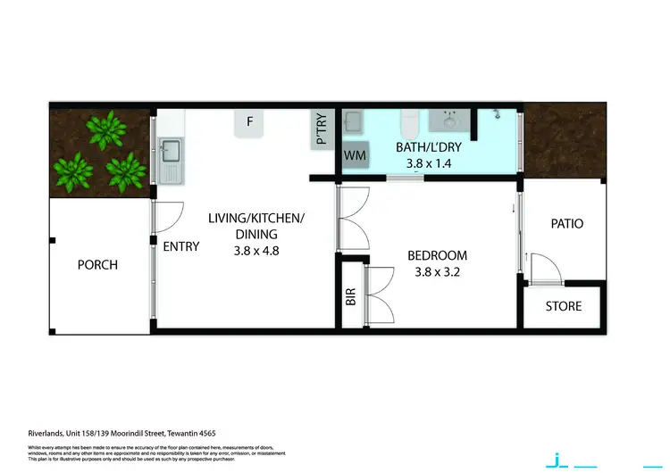 Floorplan of Homely unit listing, 158/139 Moorindil Street - RIVERLANDS, Tewantin QLD 4565