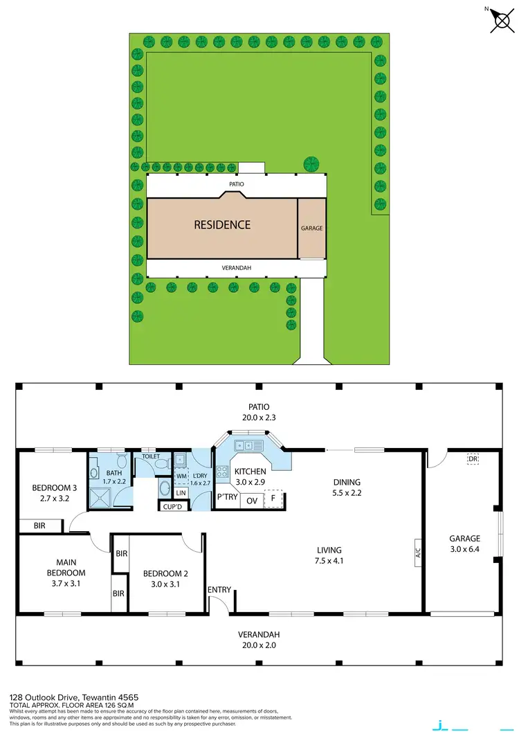 Floorplan of Homely house listing, 128 Outlook Drive, Tewantin QLD 4565