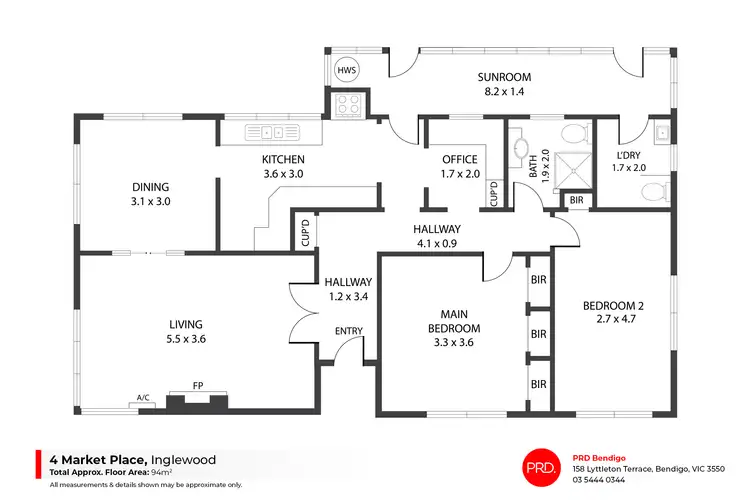 Floorplan of Homely house listing, 4 Market Place, Inglewood VIC 3517