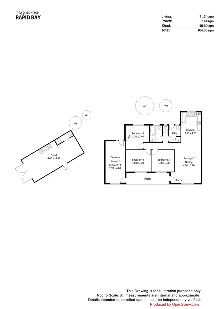 Floorplan of Homely house listing, 1/1 Cygnet Place, Rapid Bay SA 5204