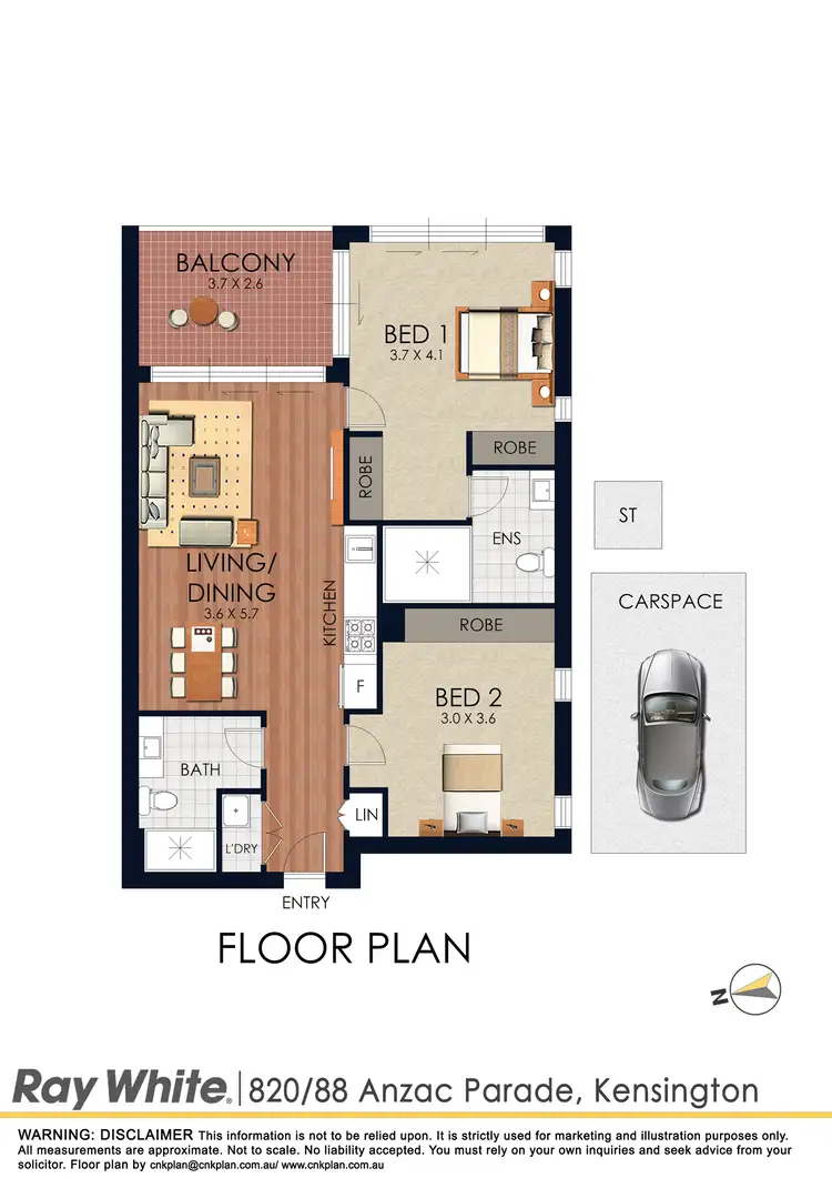 Floorplan of Homely apartment listing, 820/88 Anzac Parade, Kensington NSW 2033