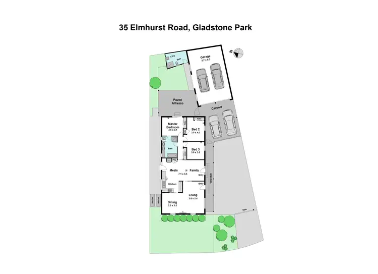 Floorplan of Homely house listing, 35 Elmhurst Road, Gladstone Park VIC 3043