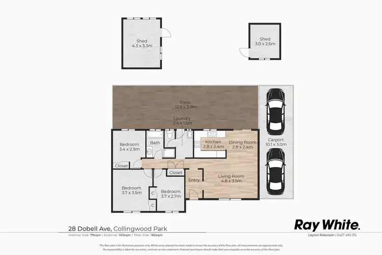 Floorplan of Homely house listing, 28 Dobell Avenue, Collingwood Park QLD 4301