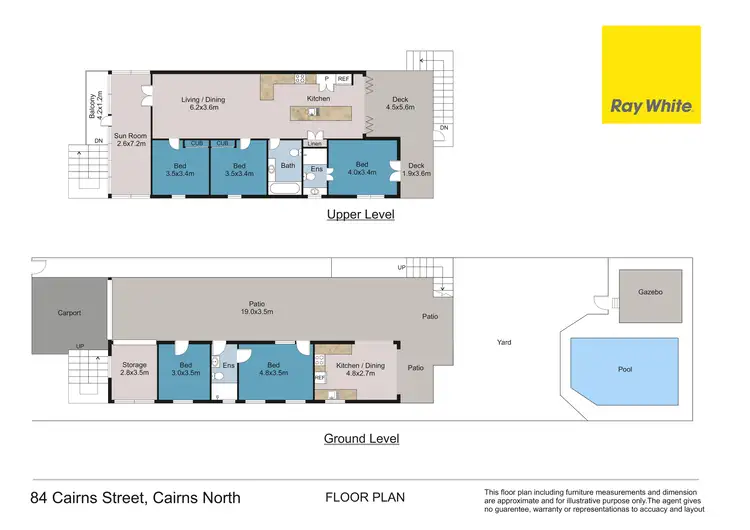 Floorplan of Homely house listing, 84 Cairns Street, Cairns North QLD 4870