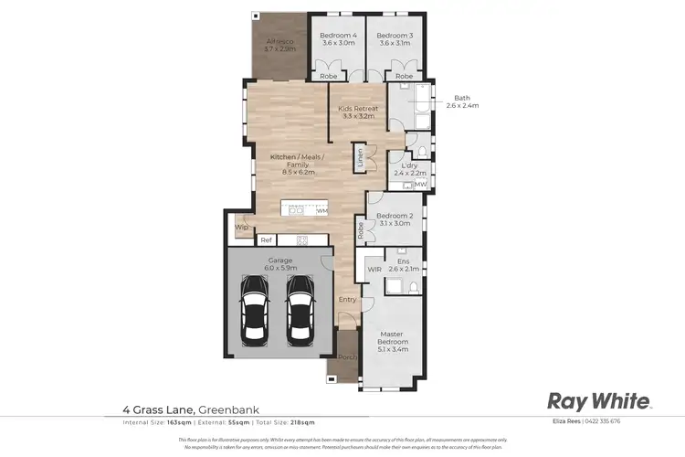 Floorplan of Homely house listing, 4 Grass Lane, Greenbank QLD 4124