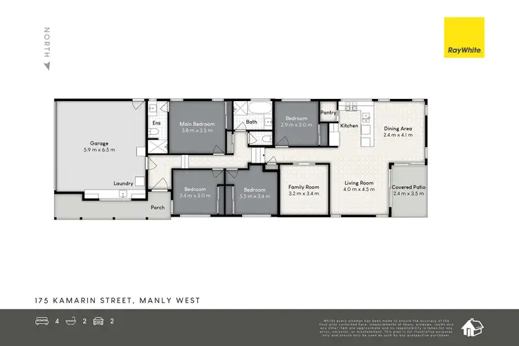 Floorplan of Homely house listing, 175 Kamarin Street, Manly West QLD 4179