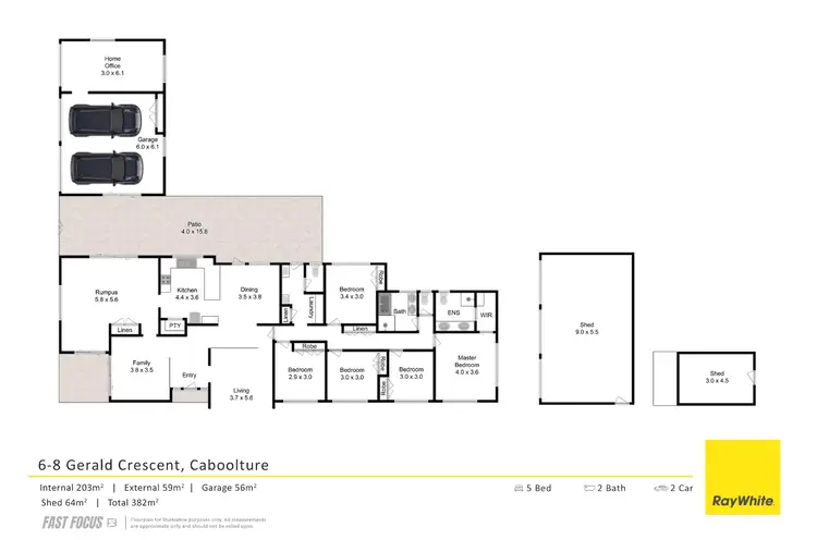 Floorplan of Homely house listing, 6-8 Gerald Court, Caboolture QLD 4510