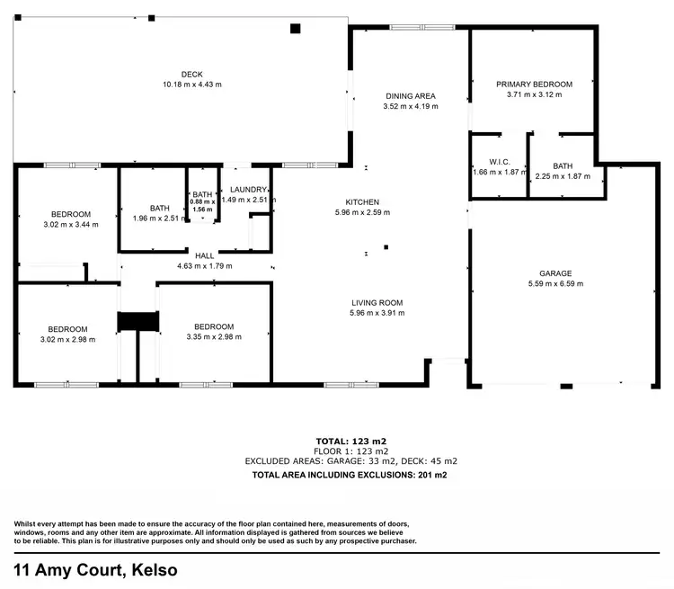 Floorplan of Homely house listing, 11 Amy Court, Kelso QLD 4815