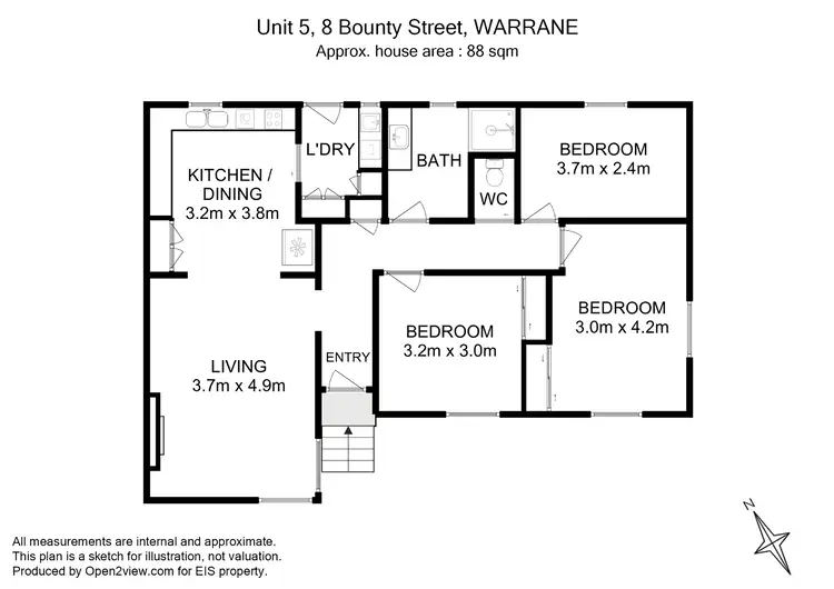 Floorplan of Homely unit listing, 5/8 Bounty Street, Warrane TAS 7018