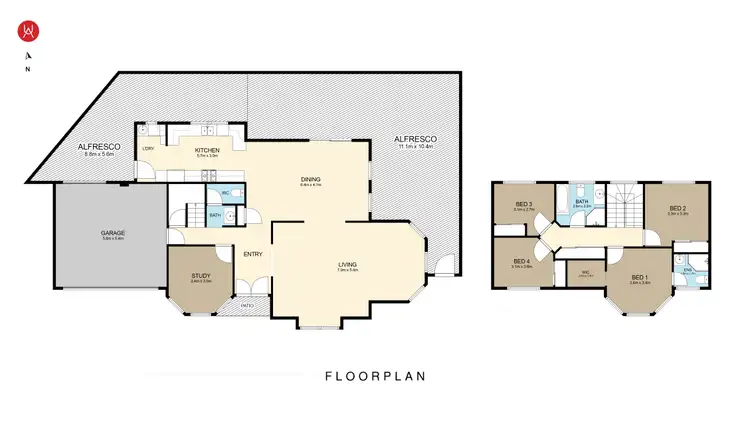 Floorplan of Homely house listing, 8 Saxon Place, Cecil Hills NSW 2171
