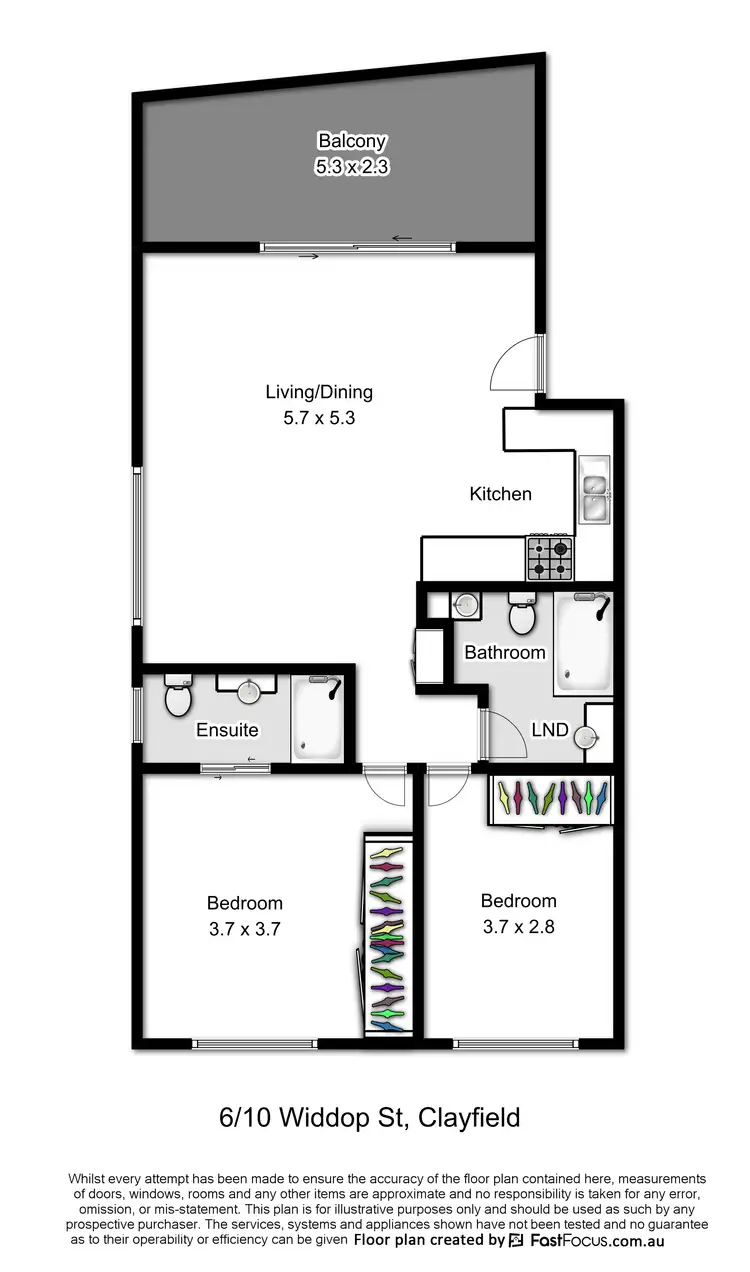 Floorplan of Homely unit listing, 6/10 Widdop Street, Clayfield QLD 4011